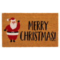 Natura Merry Christmas Santa Coir Doormat with Non-Slip Backing