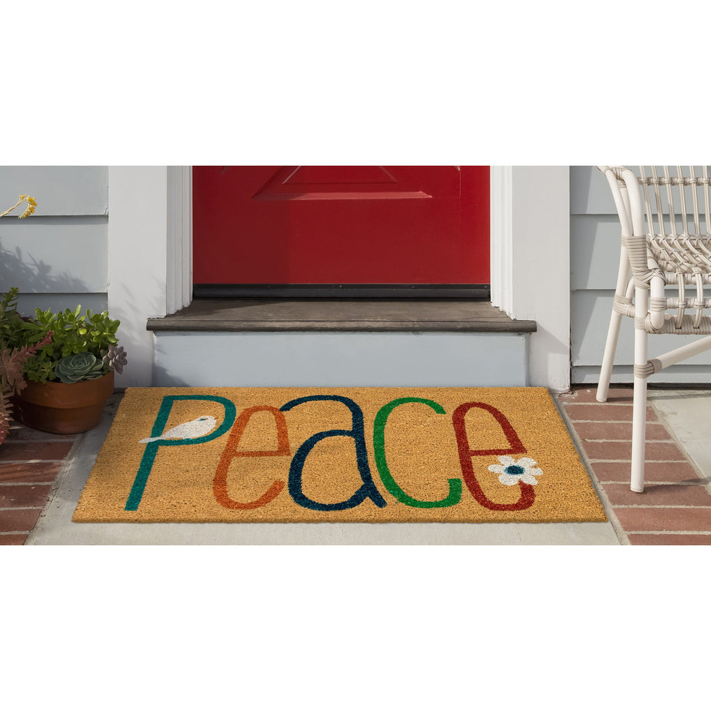 Natura Peace Coir Doormat with Non-Slip Backing