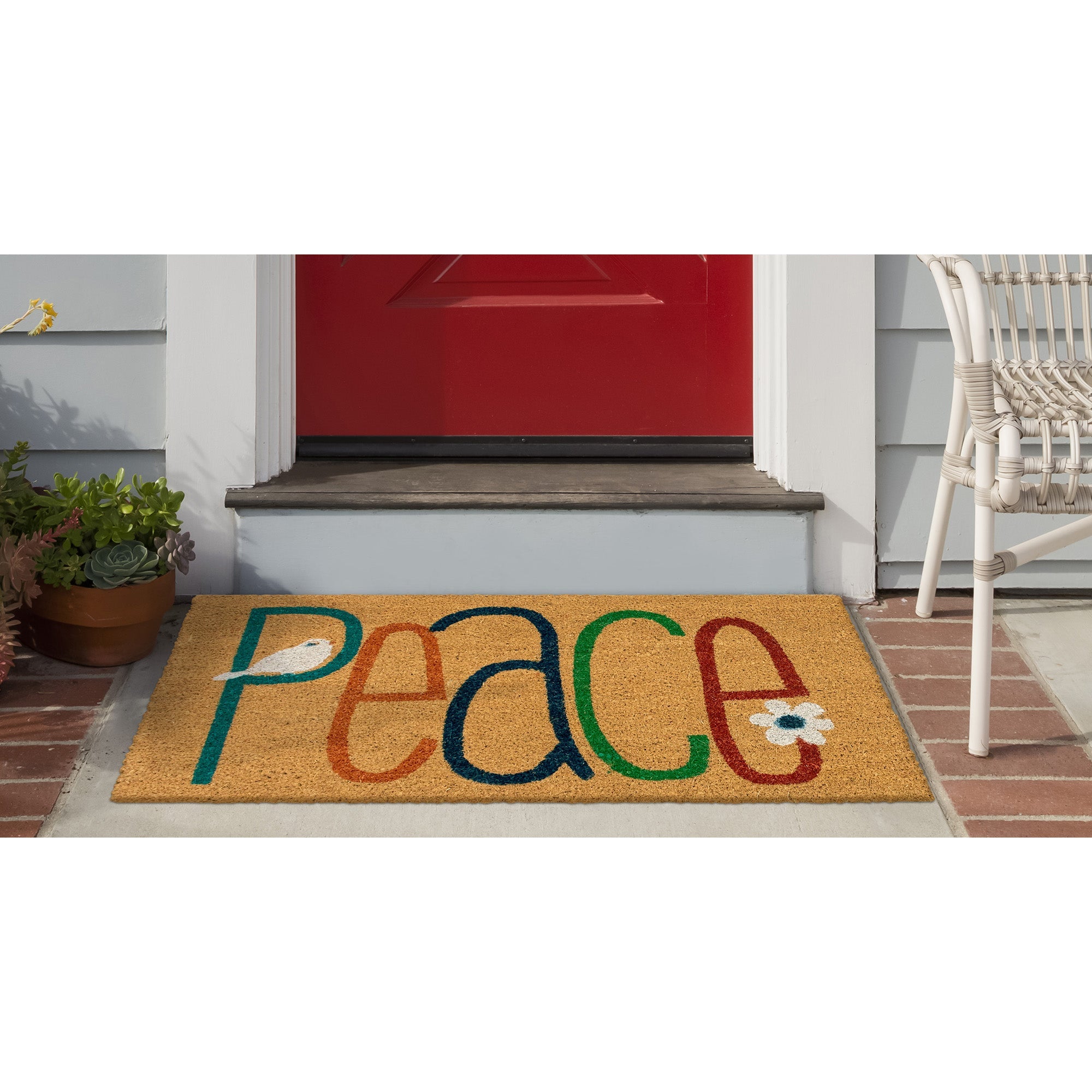 Natura Peace Coir Doormat with Non-Slip Backing