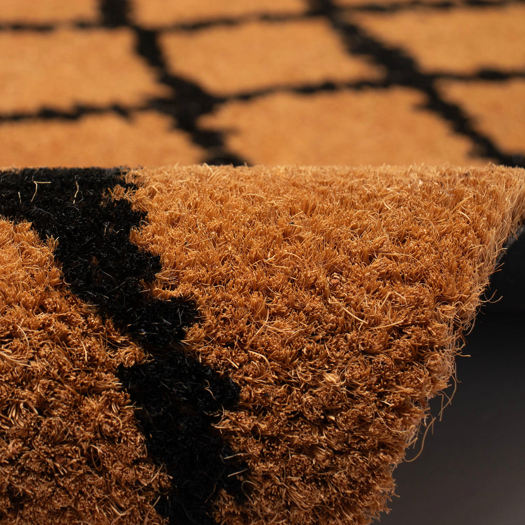 Natura Ikat Lattice Coir Doormat with Non-Skid Backing