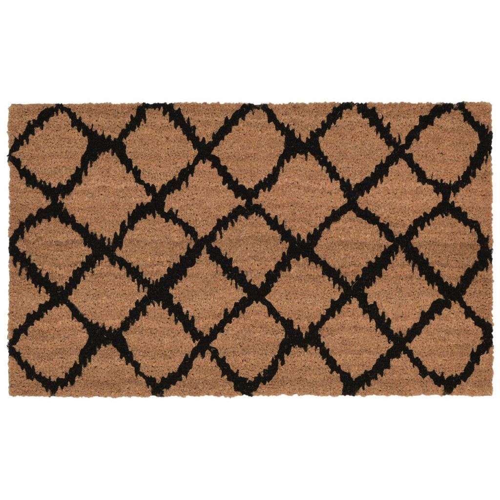 Natura Ikat Lattice Coir Doormat with Non-Skid Backing