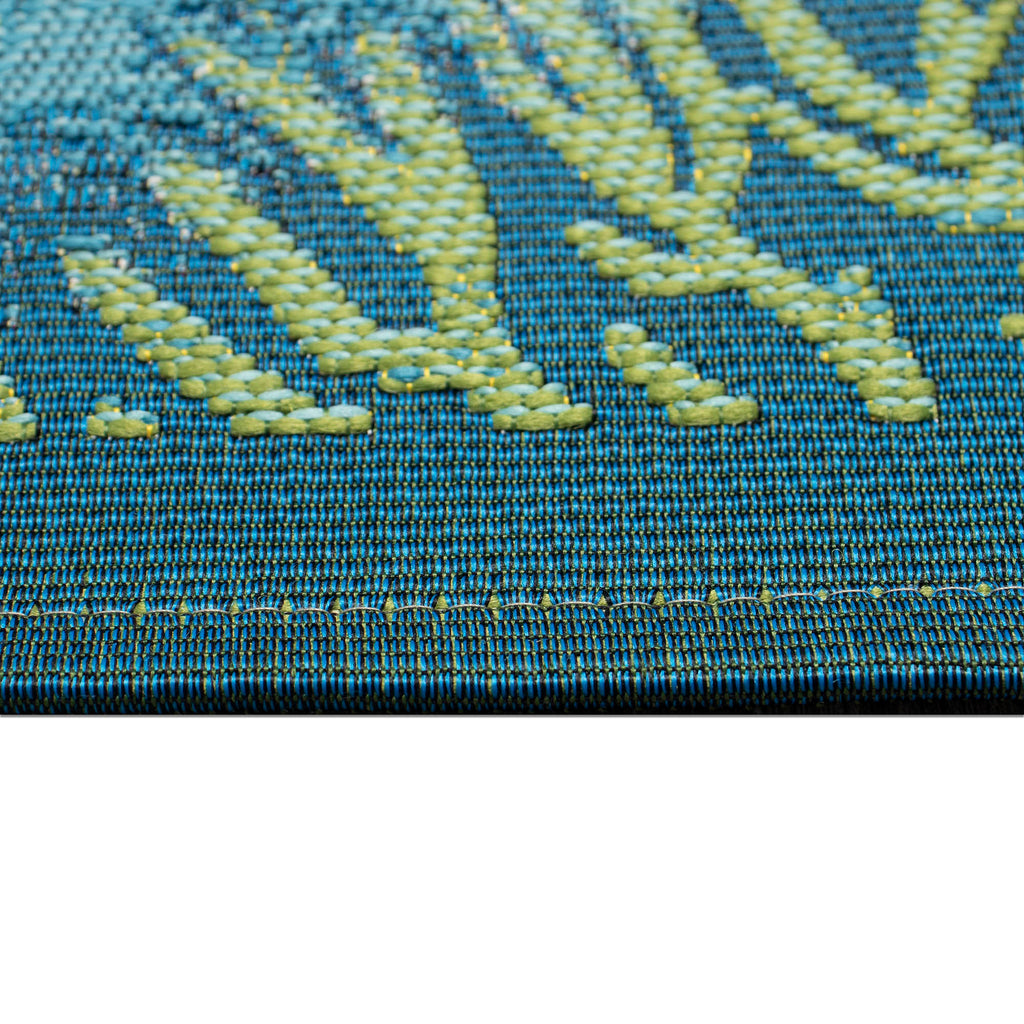 Marina Coral Garden Lapis Indoor Outdoor Area Rug