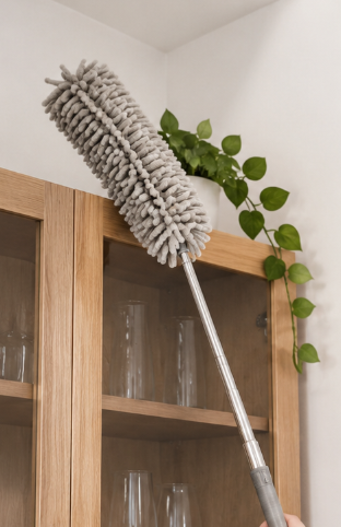 Duster Cleaning 5 PC. Set With 17" To 96" Extenable Lightweight Pole