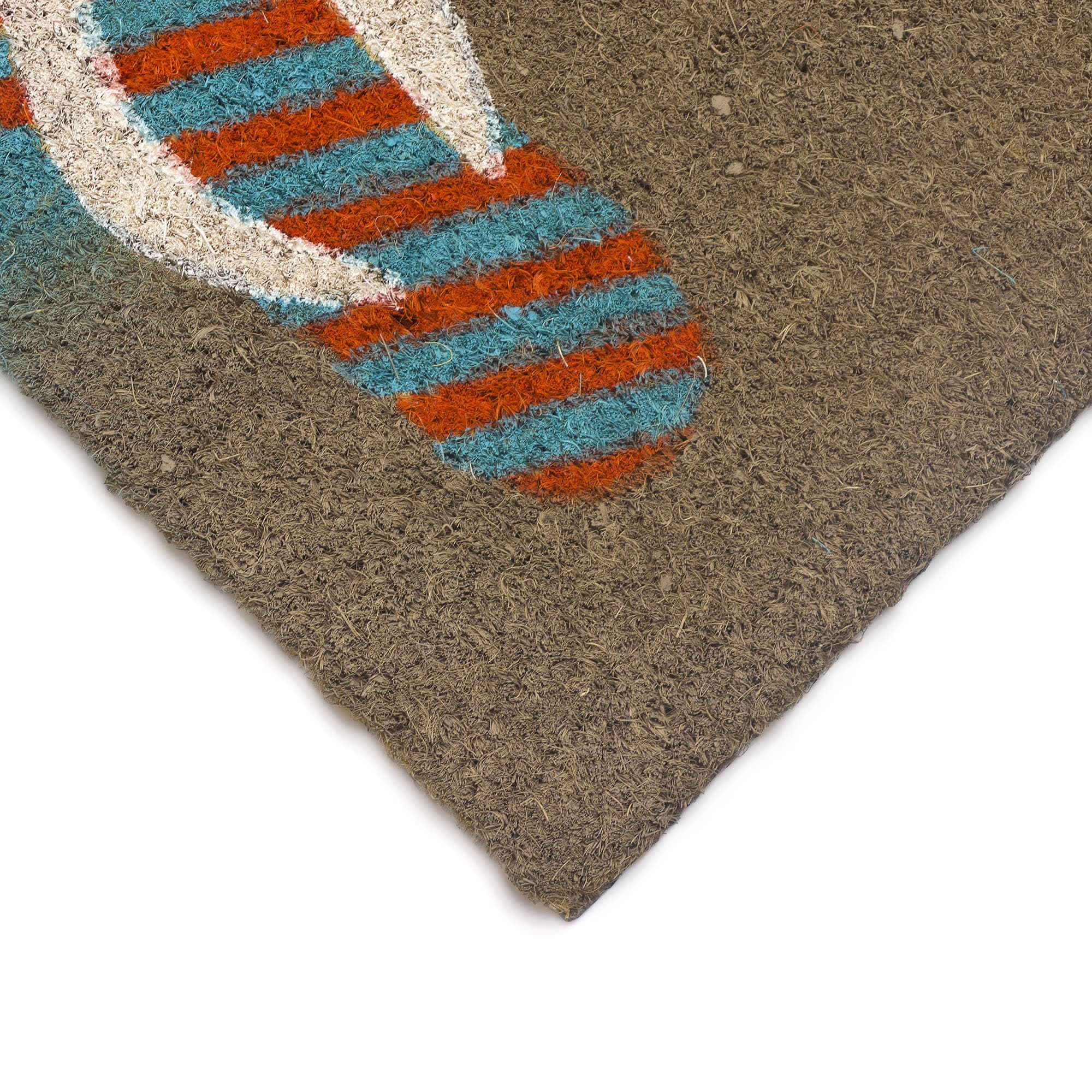 Natura Flip Flops Ombre Coir Doormat with Non-Slip Backing
