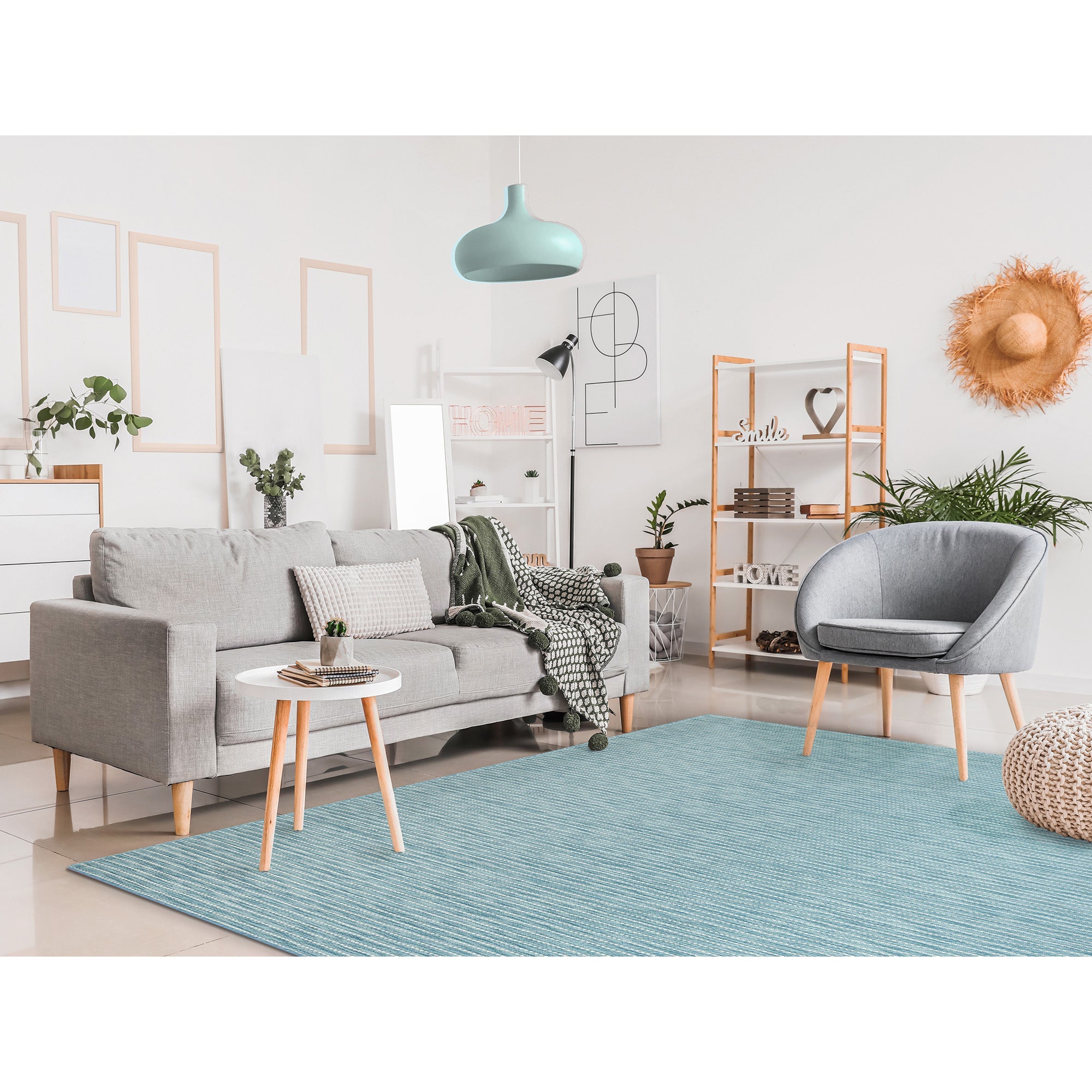Carmel Texture Stripe Indoor Outdoor Area Rug