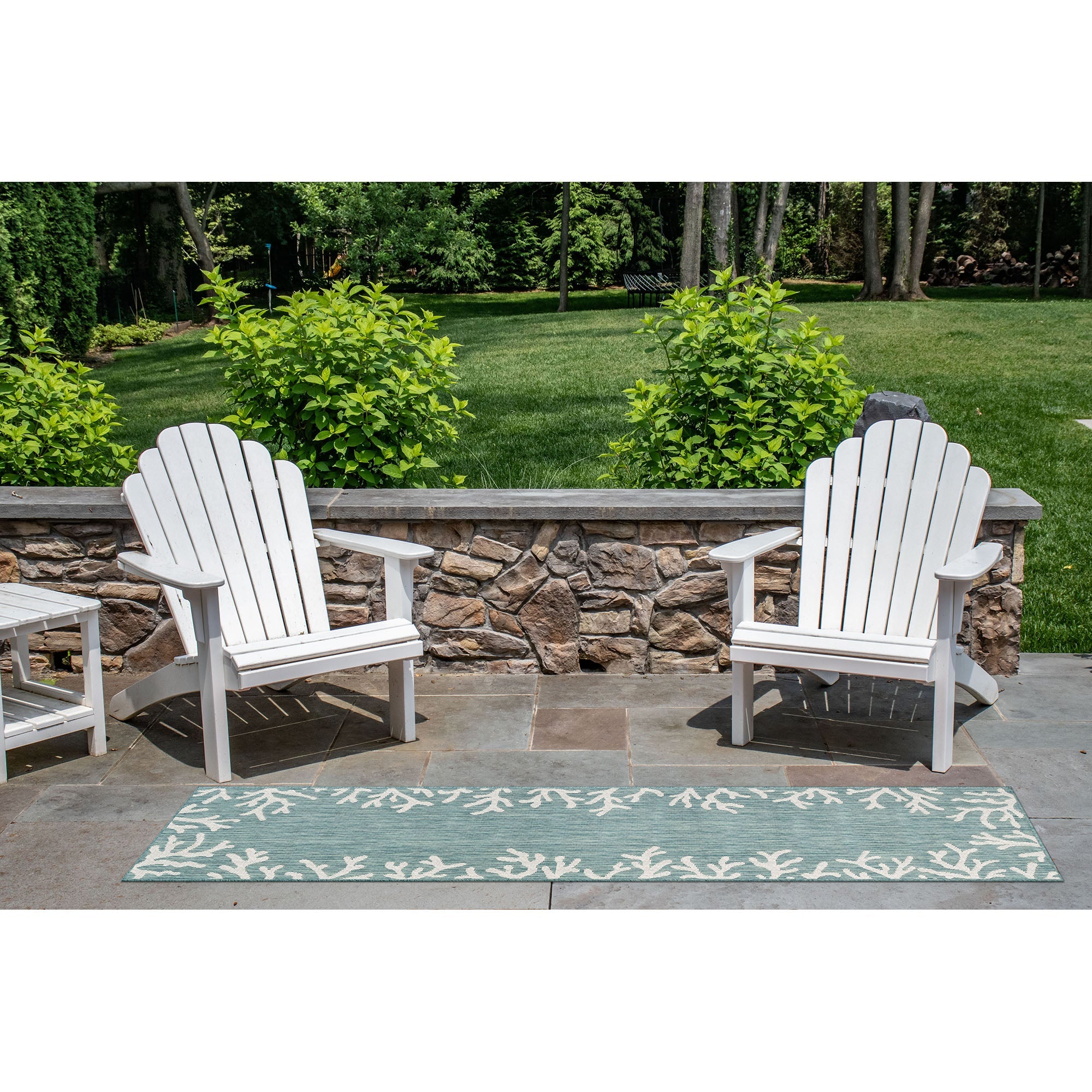 Carmel Coral Border Indoor Outdoor Area Rug