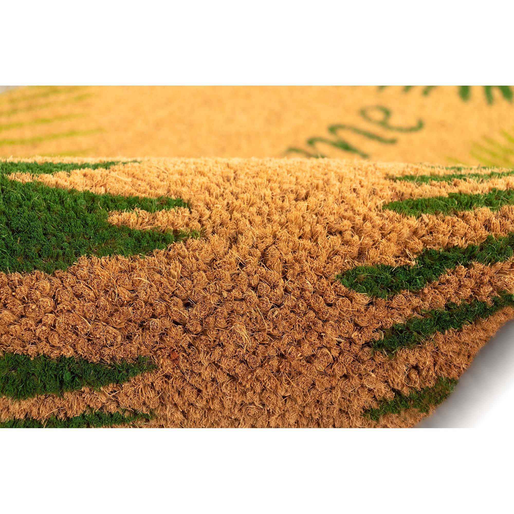 Natura Palm Border Coir Doormat with Non-Slip Backing