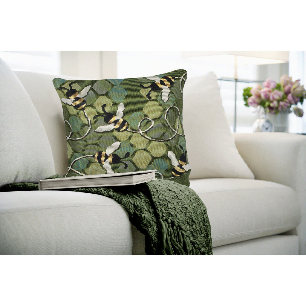 Marina Bee Free Indoor Outdoor Throw Pillow