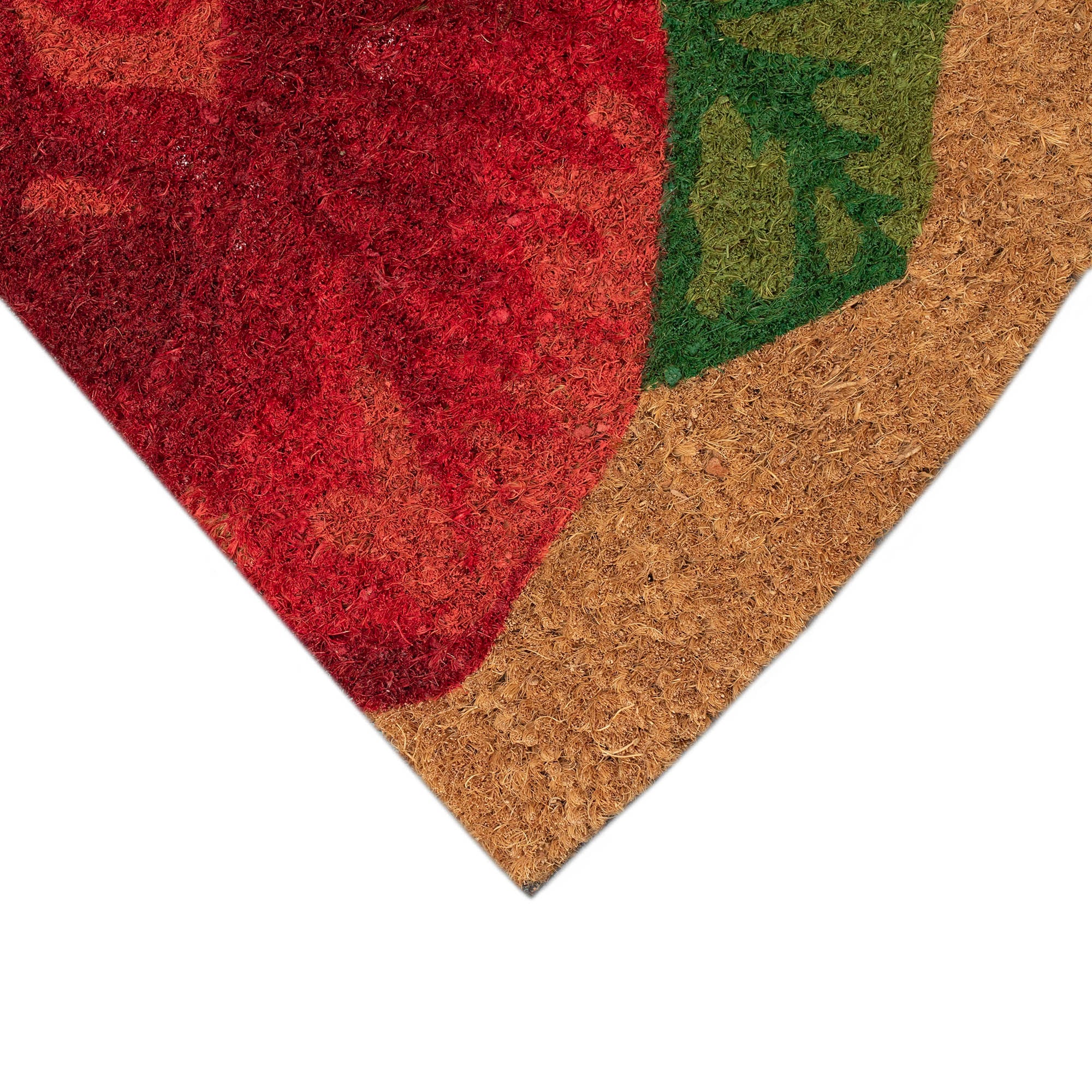 Natura Poinsettia Coir Doormat with Non-Slip Backing