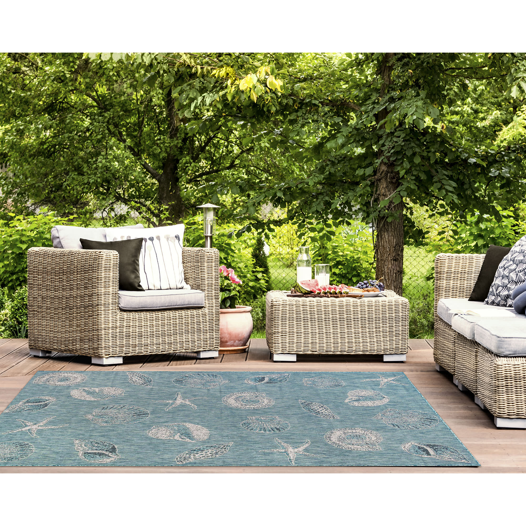 Carmel Shells Indoor Outdoor Area Rug