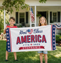 Personalized God Bless America Beach Towel