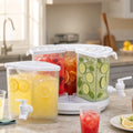 Rotating Plastic Beverage Dispenser with 4 Compartments Y626698