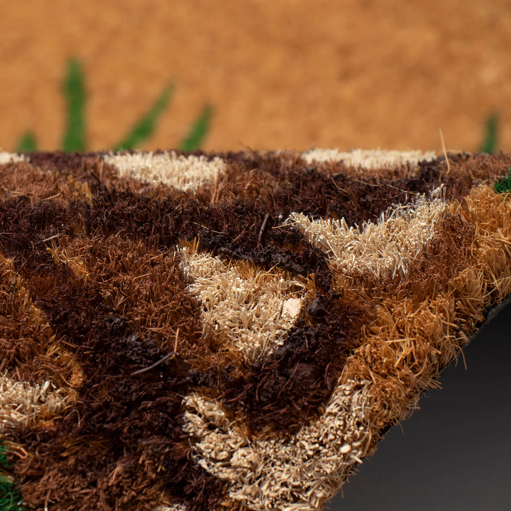Natura Pinecone Border Coir Doormat with Non-Slip Backing