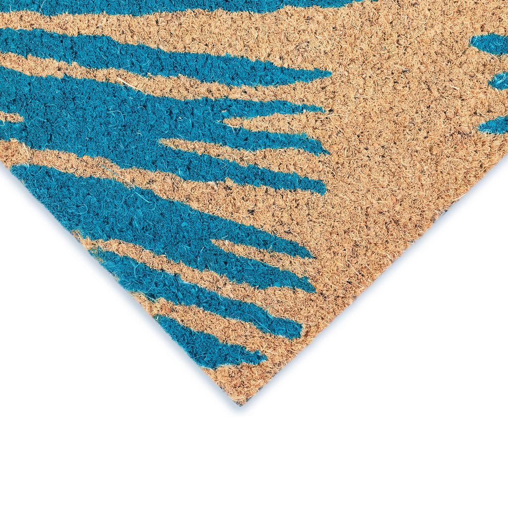 Natura Palm Border Coir Doormat with Non-Slip Backing