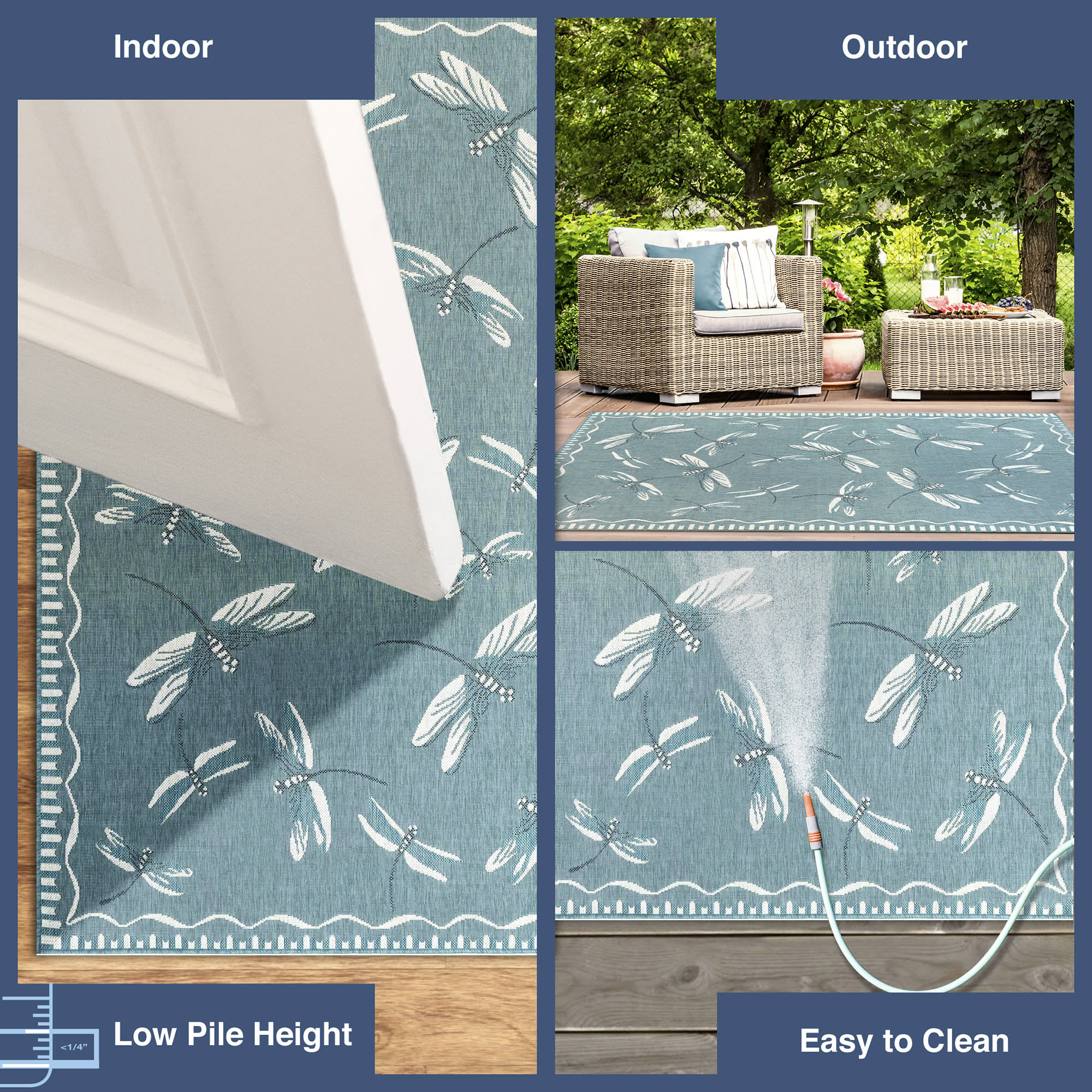 Carmel Dragonfly Indoor Outdoor Area Rug