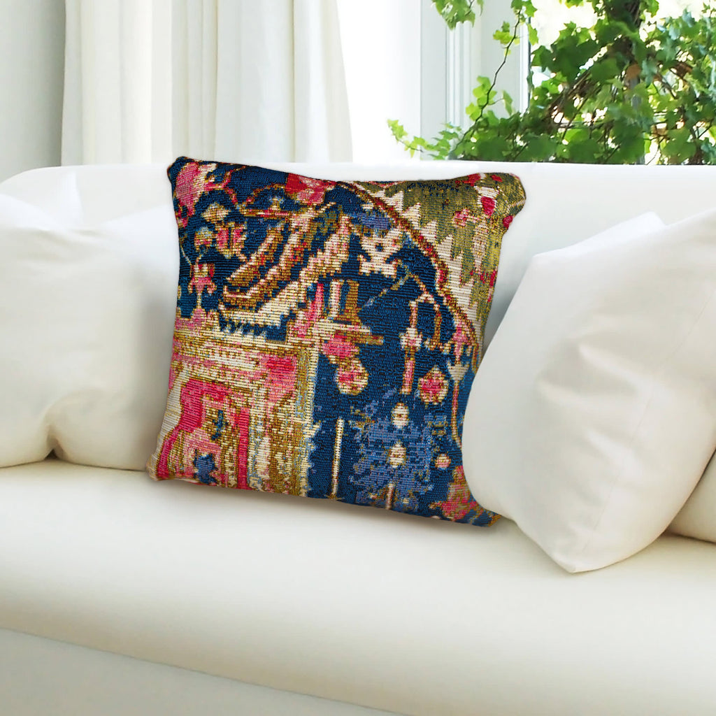 Marina Heriz Indoor Outdoor Throw Pillow