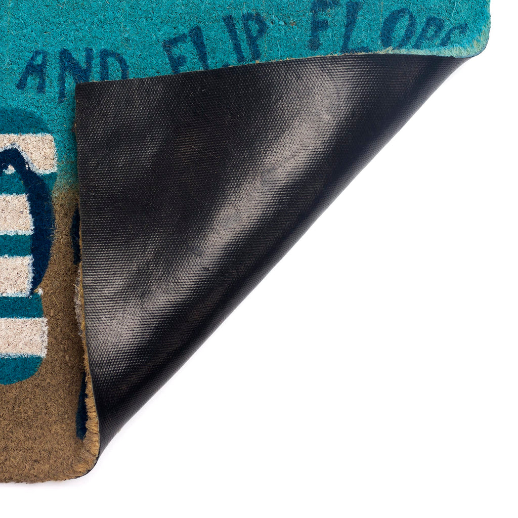 Natura Flip Flops Ombre Coir Doormat with Non-Slip Backing