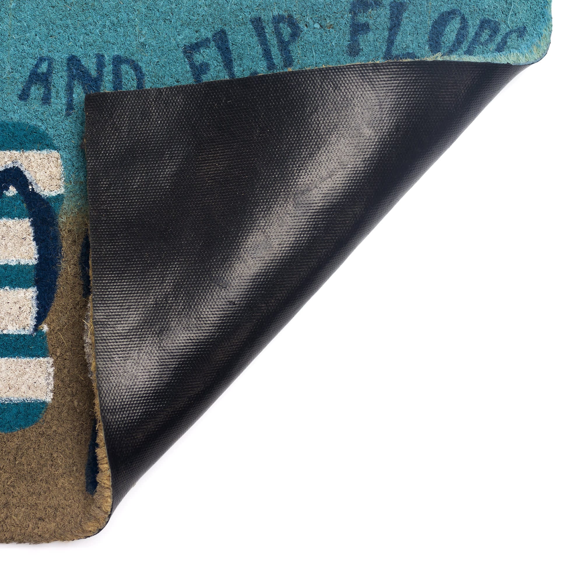 Natura Flip Flops Ombre Coir Doormat with Non-Slip Backing