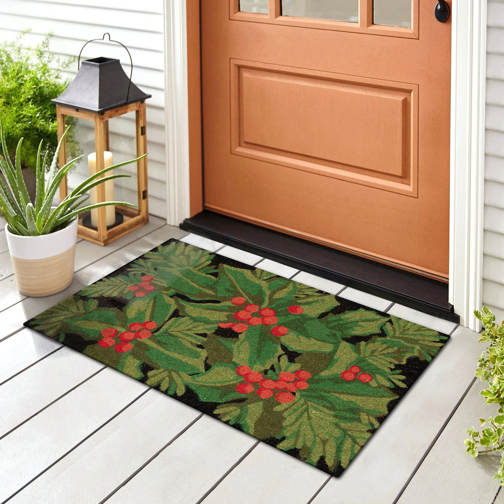 Natura Hollyberries Coir Doormat with Non-Slip Backing