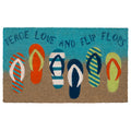 Natura Flip Flops Ombre Coir Doormat with Non-Slip Backing