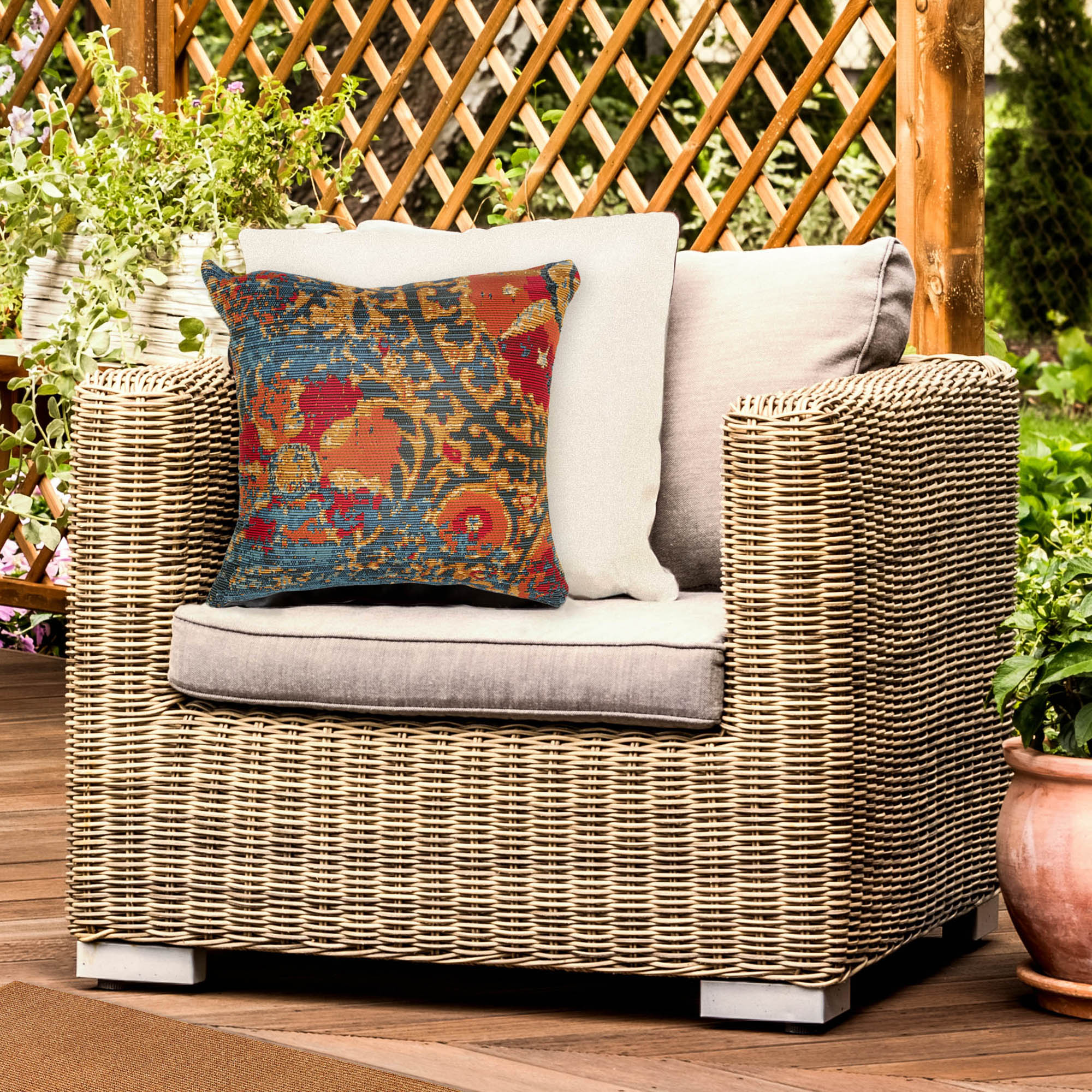 Marina Suzanie Indoor Outdoor Throw Pillow