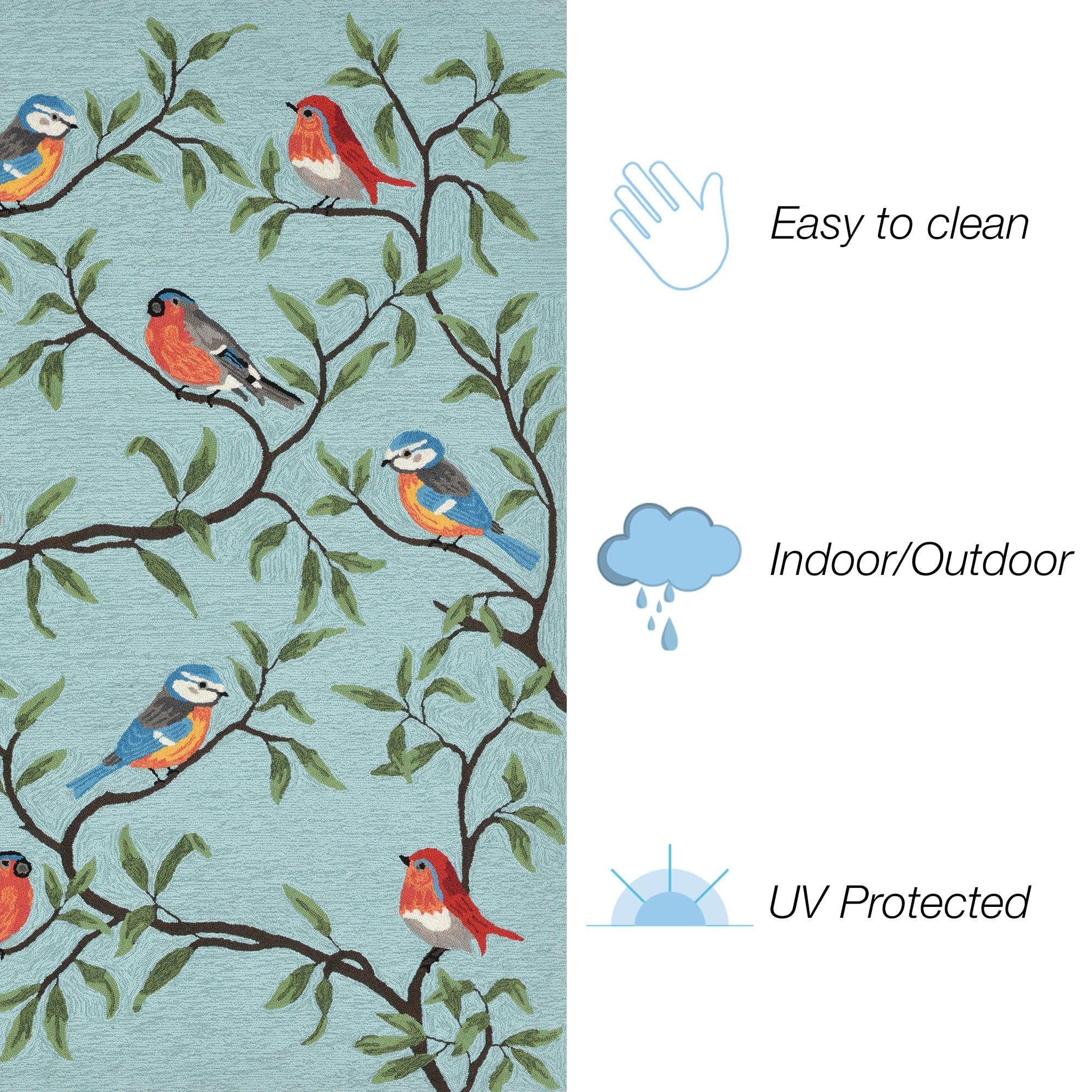 Ravella Birds On Branches Indoor/Outdoor Area Rug