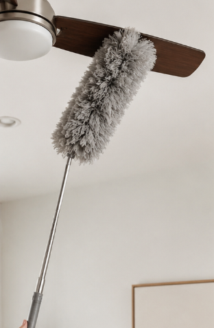 Duster Cleaning 5 PC. Set With 17" To 96" Extenable Lightweight Pole
