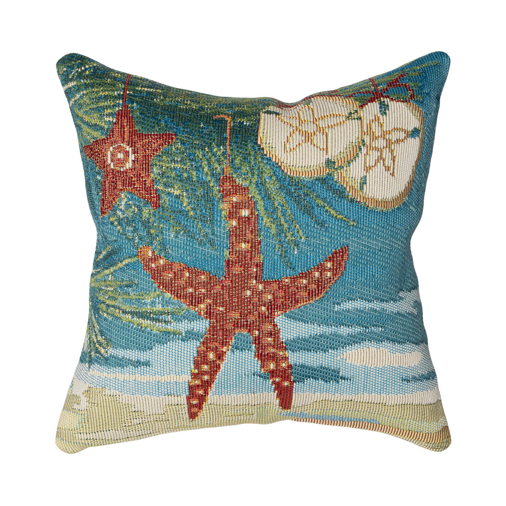 Marina Coastal Ornaments Indoor Outdoor Throw Pillow