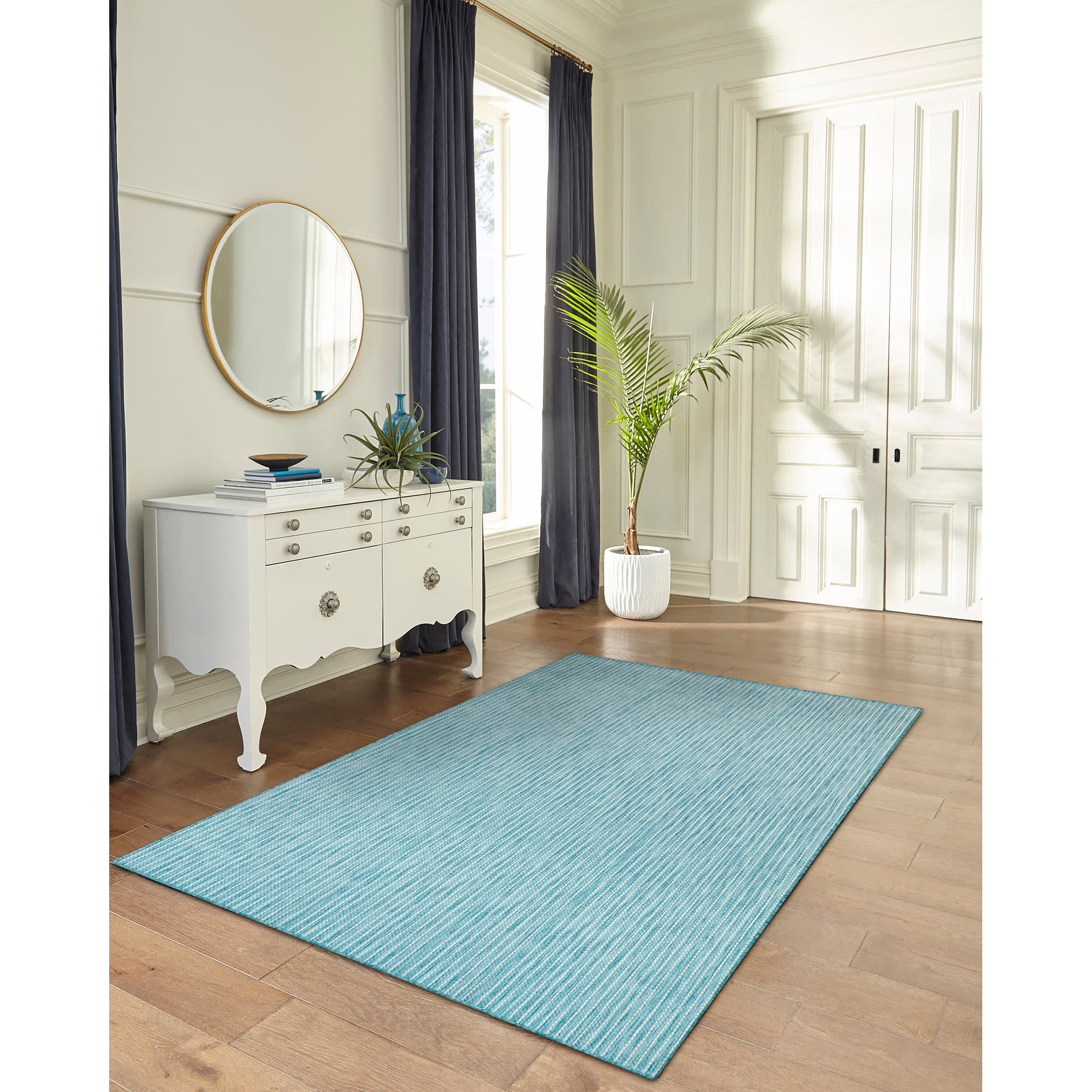 Carmel Texture Stripe Indoor Outdoor Area Rug