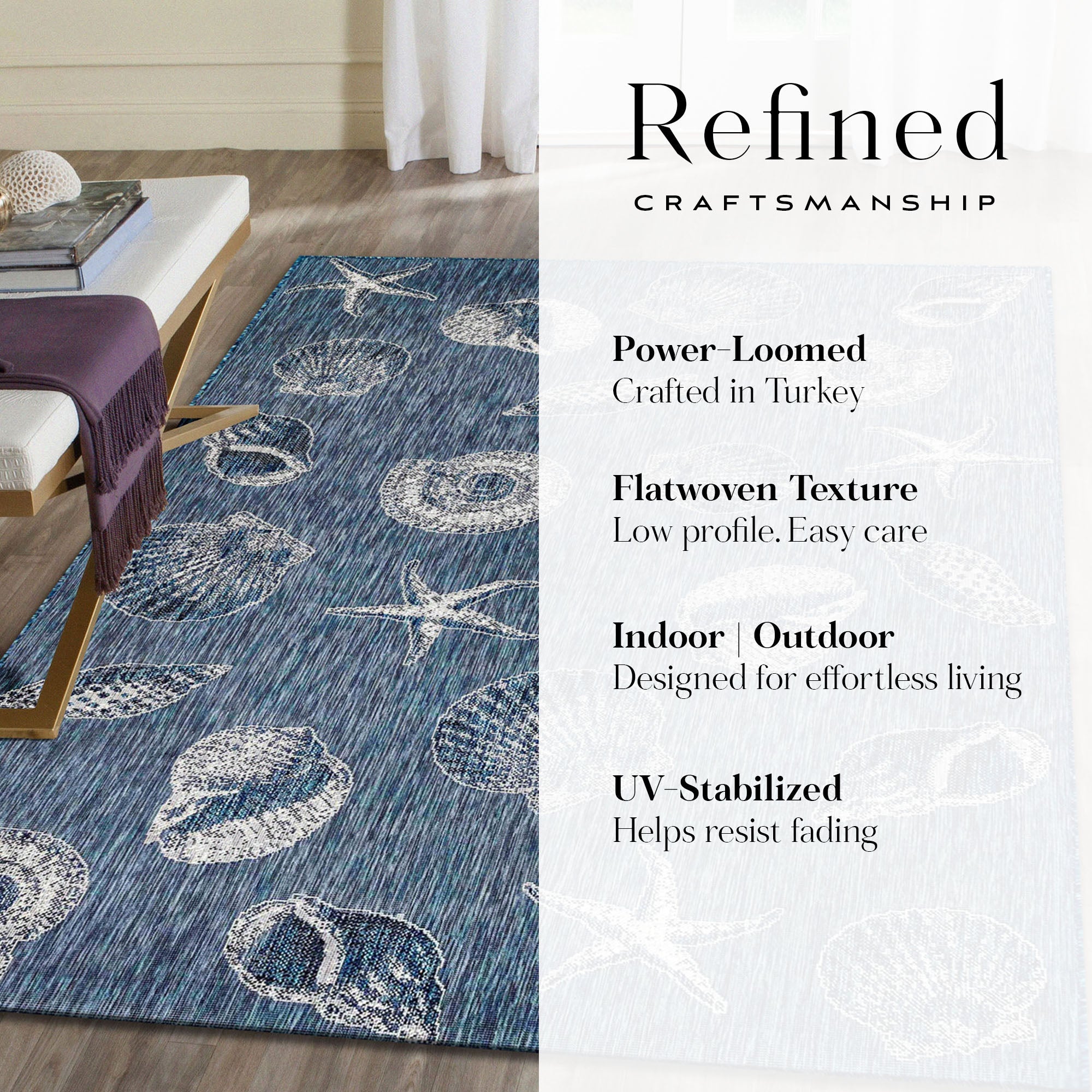 Carmel Shells Indoor Outdoor Area Rug