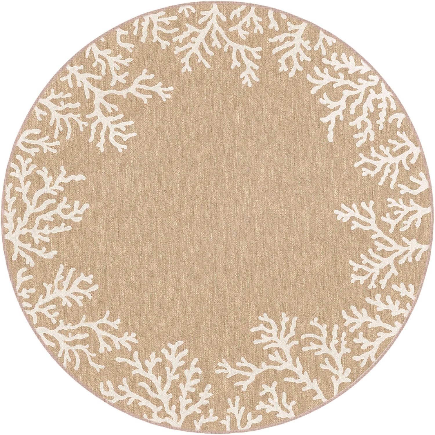 Carmel Coral Border Indoor Outdoor Area Rug