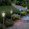 Diamond Solar Color-Changing Stakes - Set of 4
