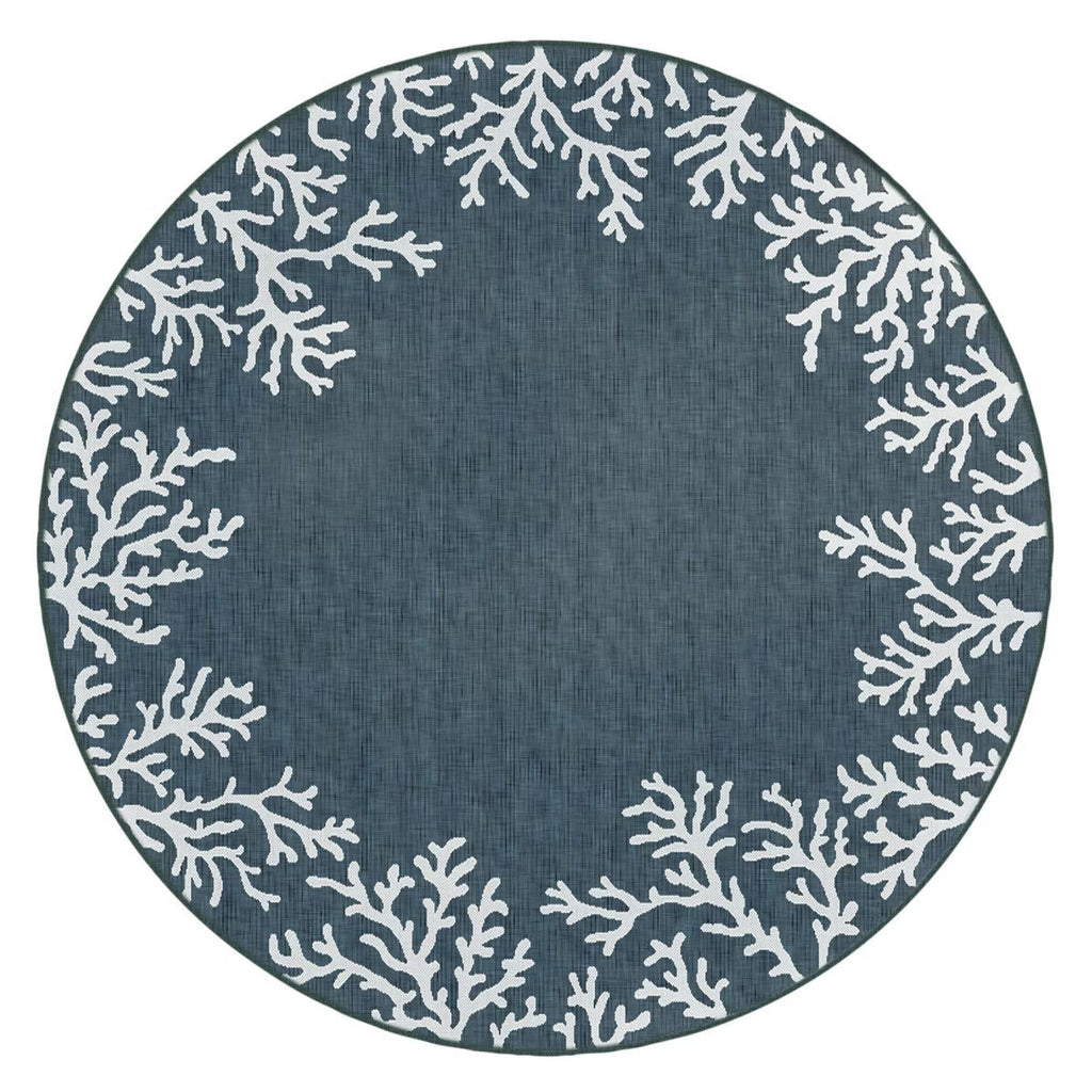 Carmel Coral Border Indoor Outdoor Area Rug